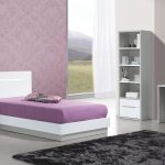 Quarto de Solteiro LOURINI Linha Viena Cinza|Branco